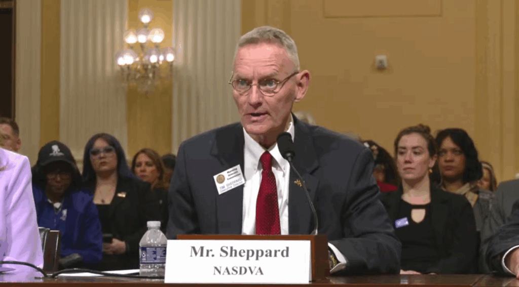 NASDVA President Tim Sheppard testifying before Congress